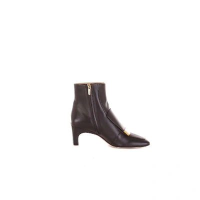 Shop Sergio Rossi Black Leather Ankle Boots