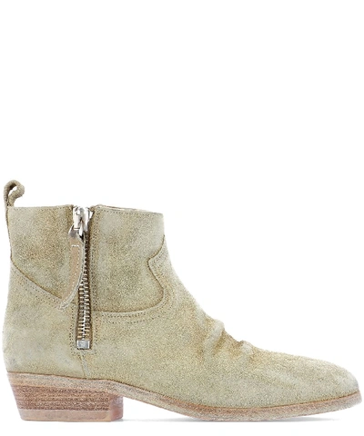 Shop Golden Goose Women's Beige Suede Ankle Boots