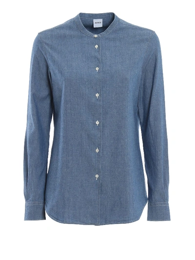 Shop Aspesi Light Blue Cotton Shirt