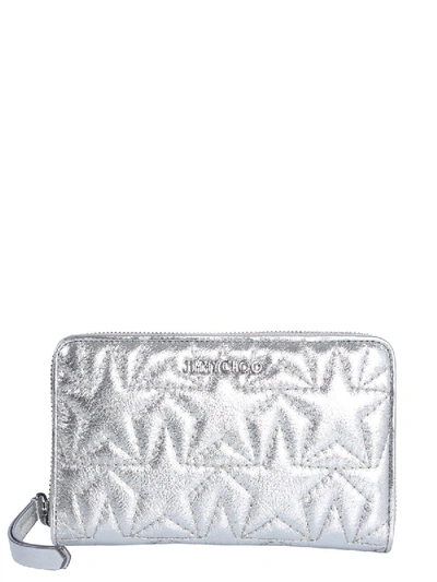 Shop Jimmy Choo Silver Leather Wallet