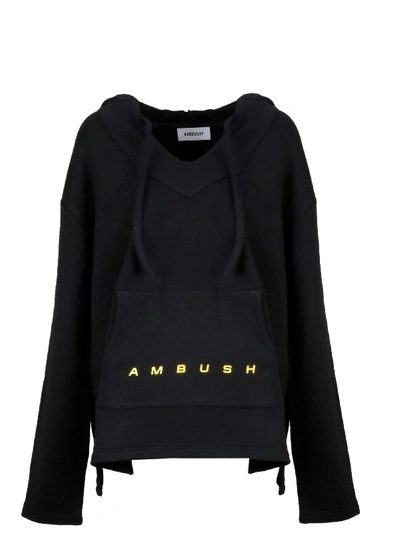 Shop Ambush Black Cotton Sweatshirt