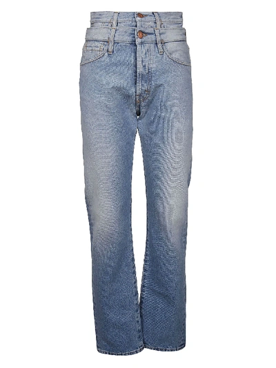 Shop Aries Arise Blue Cotton Jeans