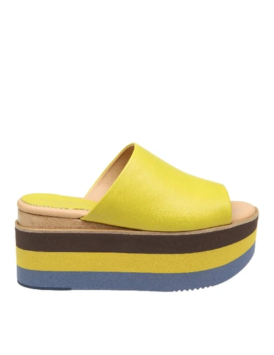 Shop Paloma Barceló Yellow Leather Sandals