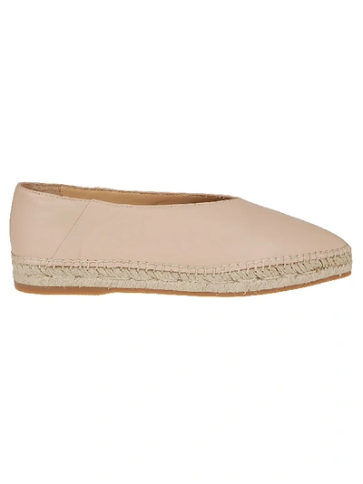 Shop Jil Sander Pink Leather Espadrilles