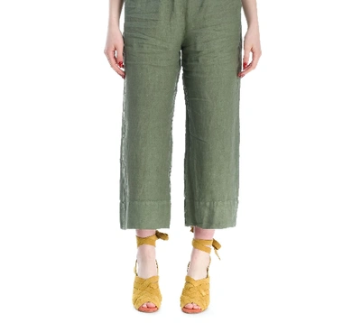 Shop Xacus Green Linen Pants