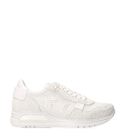 Shop Atlantic Stars White Leather Sneakers