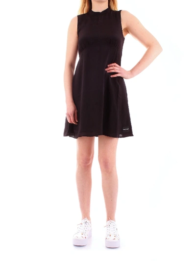 Shop Calvin Klein Black Viscose Dress