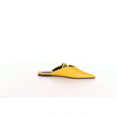 Shop Off-white Yellow Leather Loafers