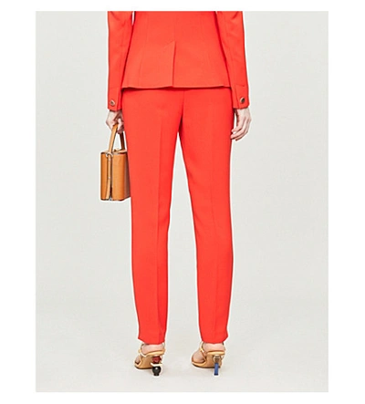 Shop Ted Baker Anitat Tailored Cropped Cotton-twill Trousers In Dk-orange
