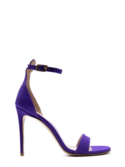 Shop Aldo Castagna Purple Leather Sandals