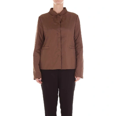 Shop Aspesi Brown Nylon Outerwear Jacket