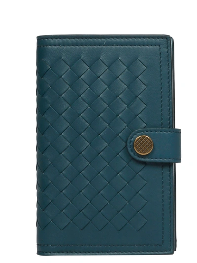 Shop Bottega Veneta Green Leather Wallet