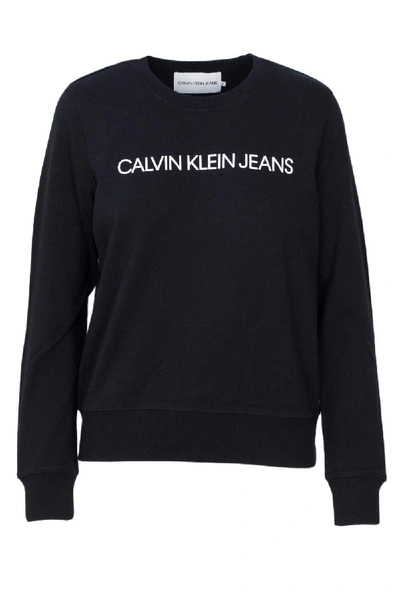 Shop Calvin Klein Jeans Est.1978 Black Cotton Sweatshirt