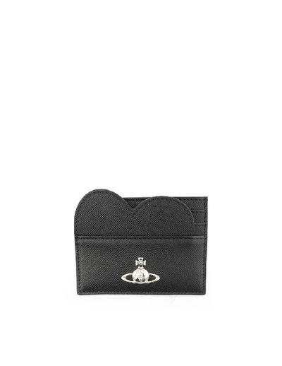 Shop Vivienne Westwood Black Leather Card Holder