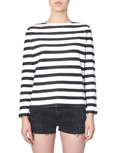 Shop Saint Laurent White Cotton Jumper