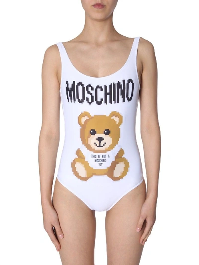 Shop Moschino White Polyester One-piece Suit