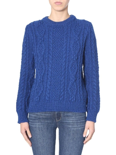 Shop Saint Laurent Blue Sweater