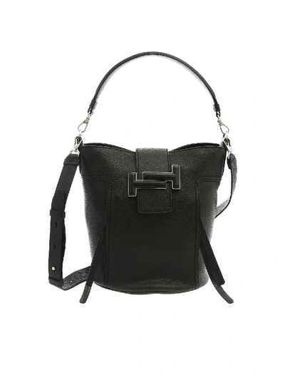 Shop Tod's Black Leather Shoulder Bag
