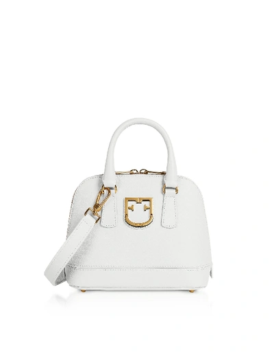 Shop Furla White Leather Handbag