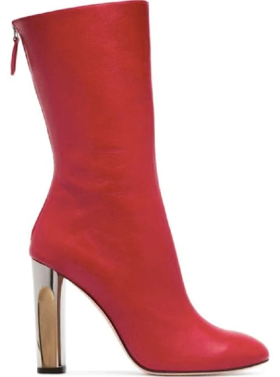 Shop Alexander Mcqueen Red Ankle Boots