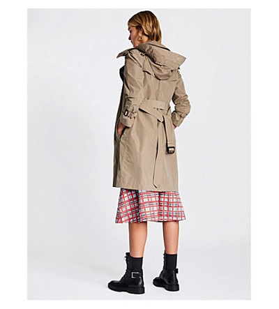 Shop Burberry Amberford Cotton Trench Coat In Sisal
