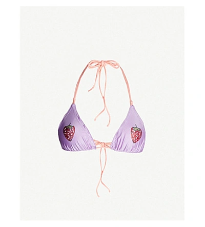Shop Agent Provocateur Rozie Bikini Top In Lilac