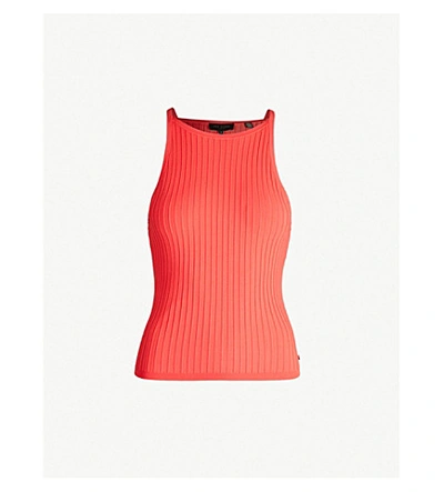 Shop Ted Baker Myshil Knitted Jersey Top In Red