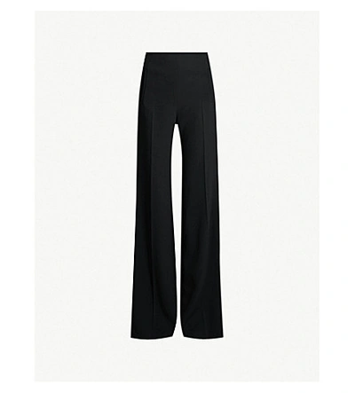 Shop Roland Mouret Axon Wide-leg Crepe Trousers In Black