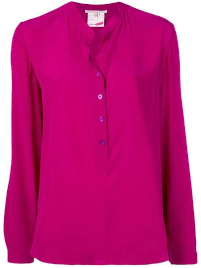 Shop Stella Mccartney Purple Silk Blouse