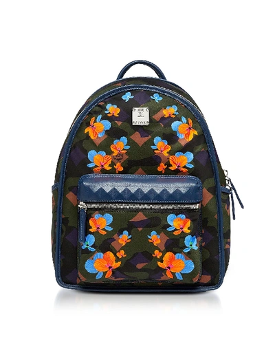 Shop Mcm Green Fabric Backpack