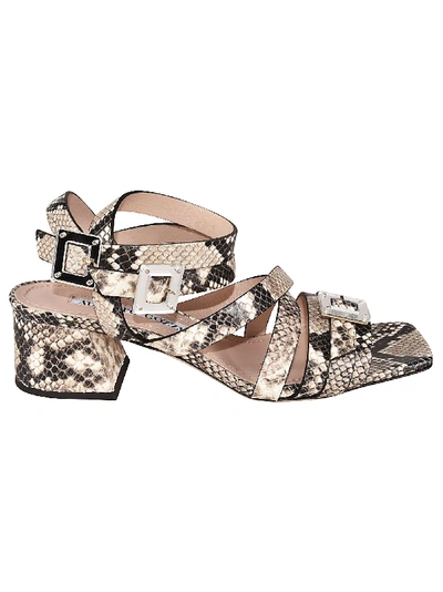 Shop Alberto Gozzi Beige Leather Sandals