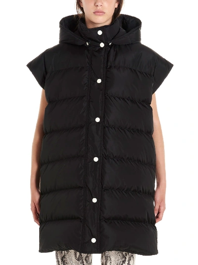 Shop Msgm Black Polyester Vest