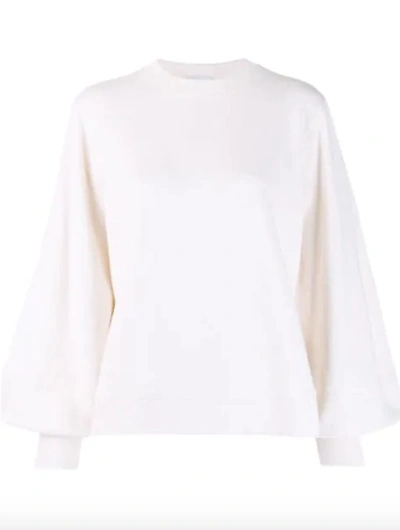 Shop Ganni White Sweatshirt