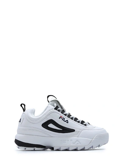 Shop Fila White Leather Sneakers