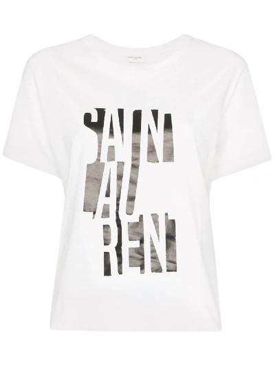 Shop Saint Laurent White T-shirt