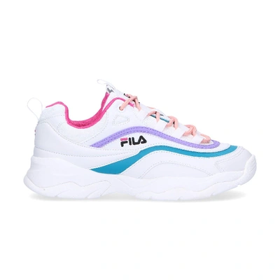 Shop Fila White Polyurethane Sneakers