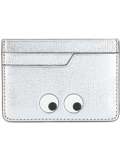 Shop Anya Hindmarch Silver Leather Card Holder