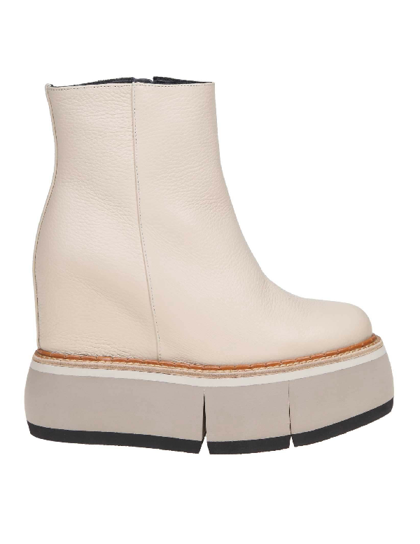 Paloma Barceló Beige Leather Ankle Boots ModeSens