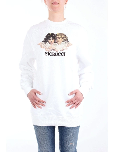 Shop Fiorucci Women's White Cotton Sweatshirt
