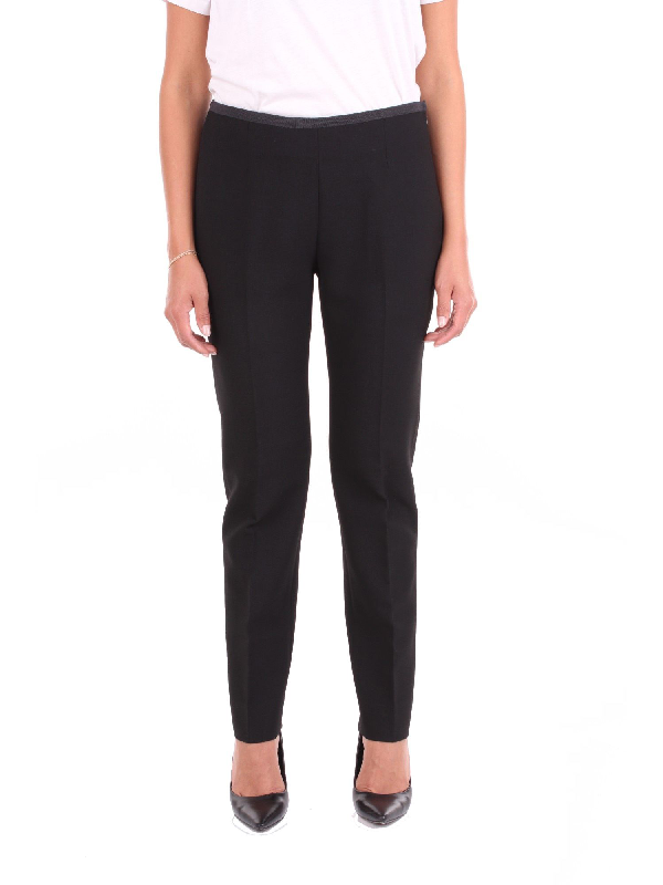 Peserico Black Polyester Pants | ModeSens