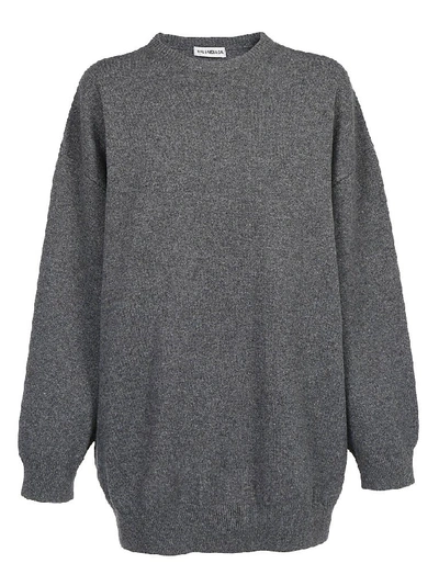 Shop Balenciaga Grey Cashmere Sweater