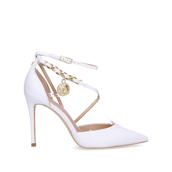 guess white leather shoes