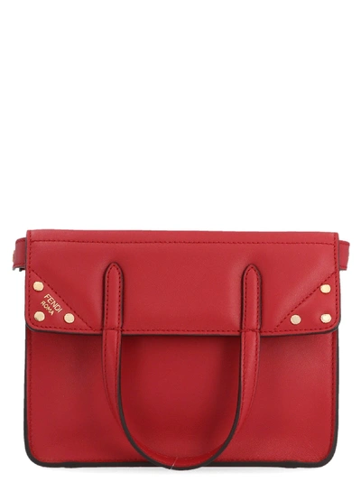 Shop Fendi Red Leather Shoulder Bag