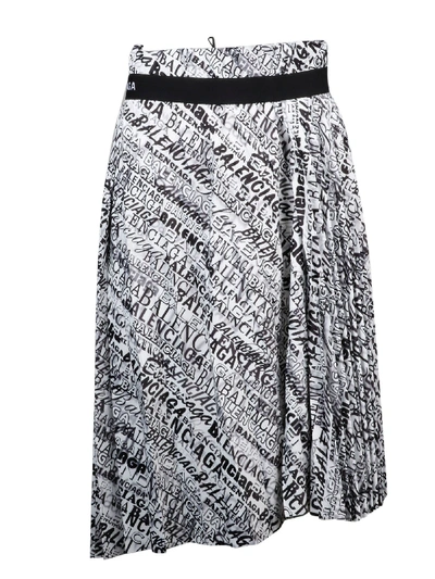 Shop Balenciaga Multicolor Polyester Skirt