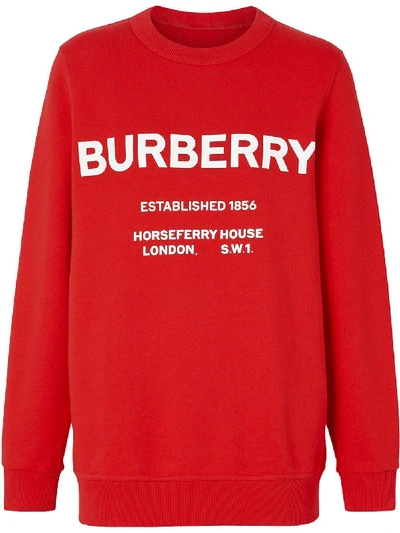 Shop Burberry Red Sweatshirt