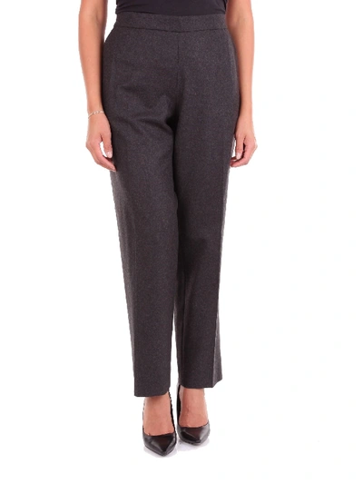 Shop Alberto Biani Grey Cotton Pants