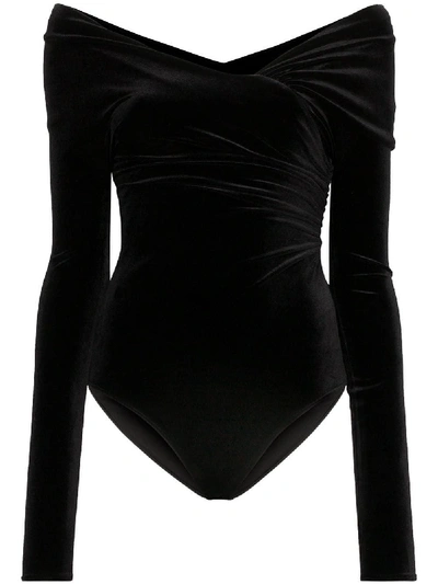 Shop Alexandre Vauthier Black Polyester Bodysuit