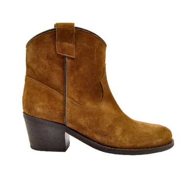 Shop Via Roma 15 Brown Leather Ankle Boots