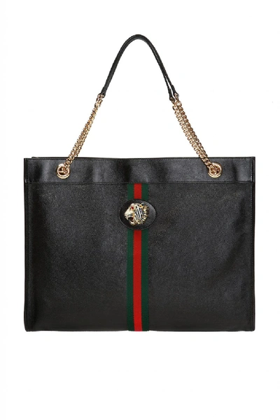 Shop Gucci Black Leather Tote