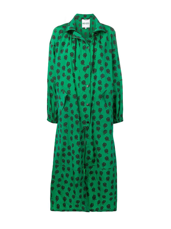 kenzo green dress